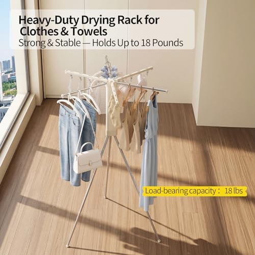 Tripod portable drying rack with poles — photo 3