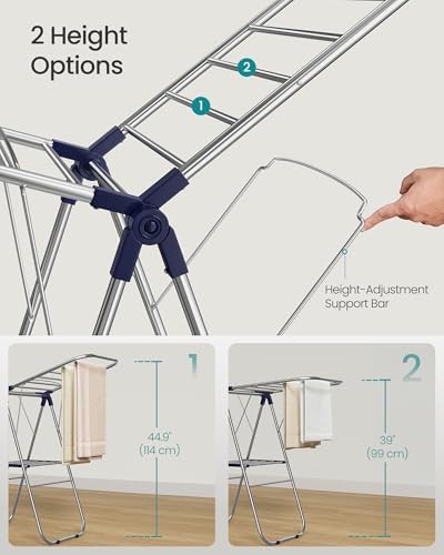 Foldable metal airer with medium frame — photo 4