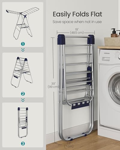 Foldable metal airer with medium frame — photo 5