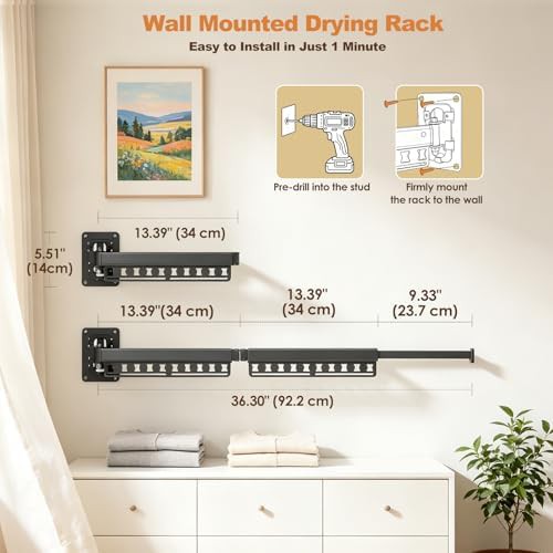 Wall mounted four hanger space saver — photo 5