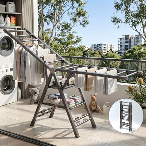 Large stainless steel gullwing drying rack — photo 5