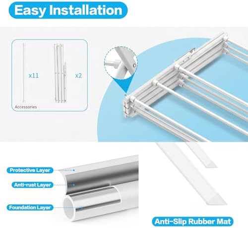 Three tier adjustable portable laundry rack — photo 4