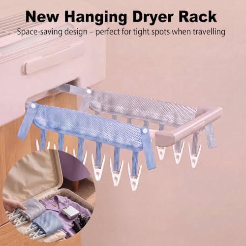 Portable mesh travel rack with clips — photo 4