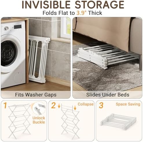 Retractable laundry rack for small spaces — photo 3