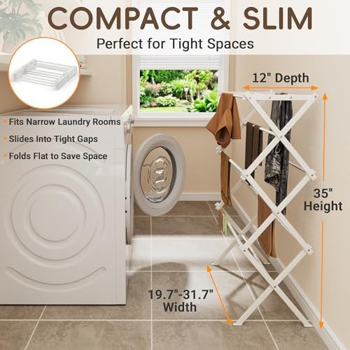 Retractable laundry rack for small spaces — photo 4