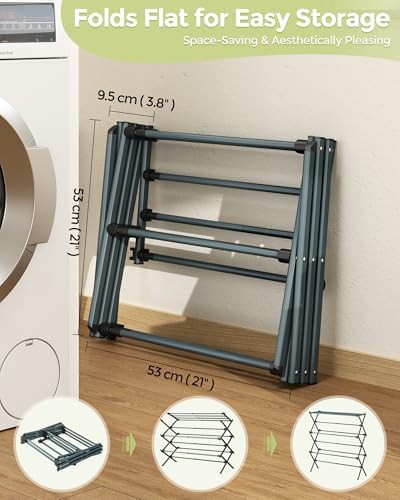 Navy blue three tier foldable rack — photo 5