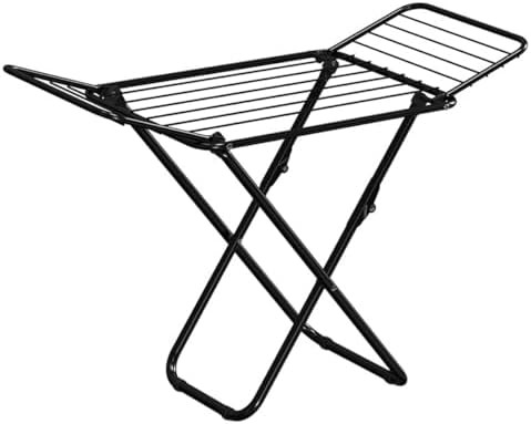 Small black gullwing folding laundry rack — photo 3