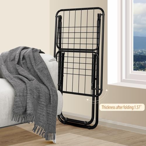 Small black gullwing folding laundry rack — photo 4