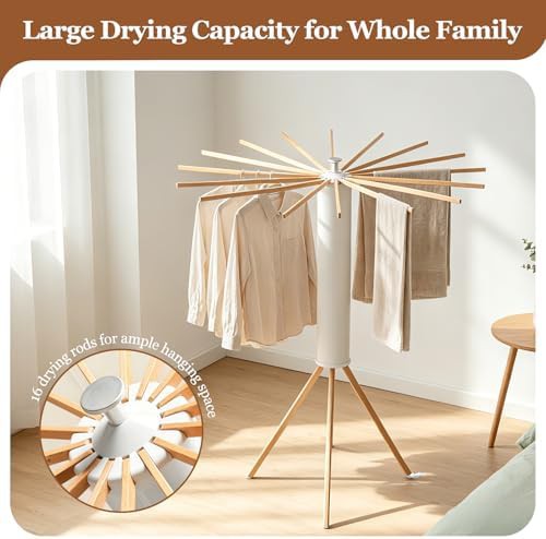 Wooden tripod floor mounted garment rack — photo 3