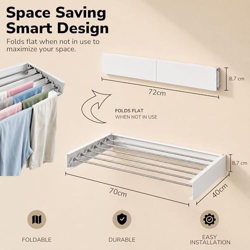 White stainless steel heavy duty wall rack — photo 2
