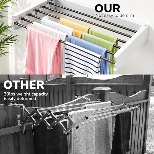 White stainless steel heavy duty wall rack — photo 4