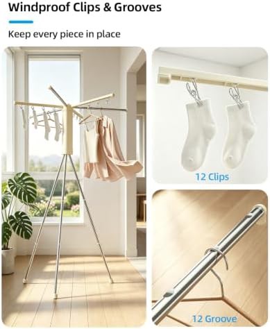Foldable tripod laundry drying stand — photo 3