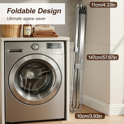 Retractable stainless steel rack 94 in — photo 3