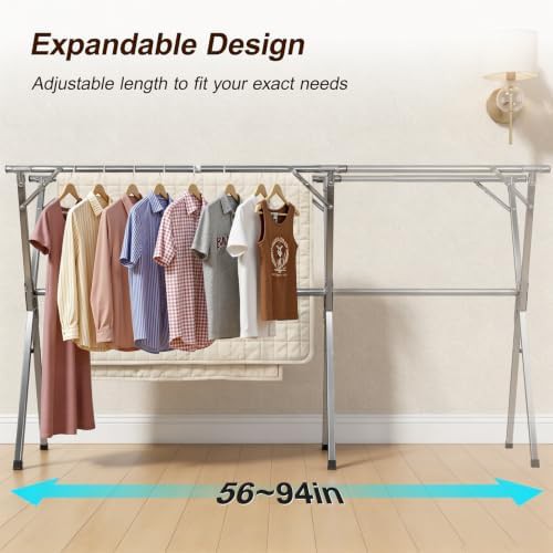 Retractable stainless steel rack 94 in — photo 4