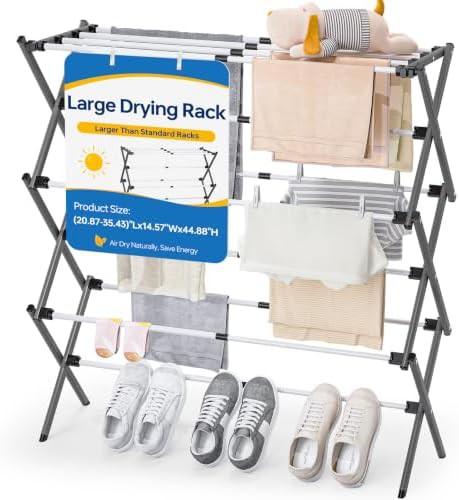 Large apartment three tier folding rack