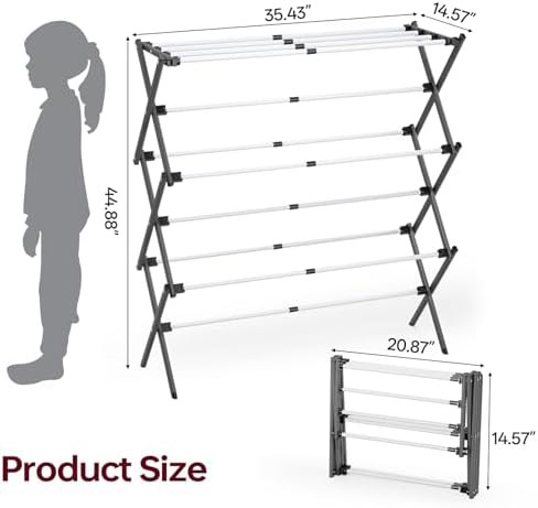 Large apartment three tier folding rack — photo 3