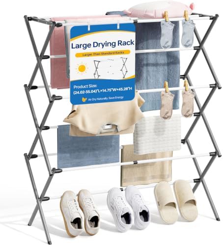 Three tier apartment folding rack 45 inches high
