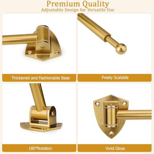 Gold retractable wall mounted hanger rack — photo 3