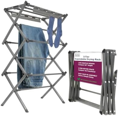 Grey steel three tier rack for socks