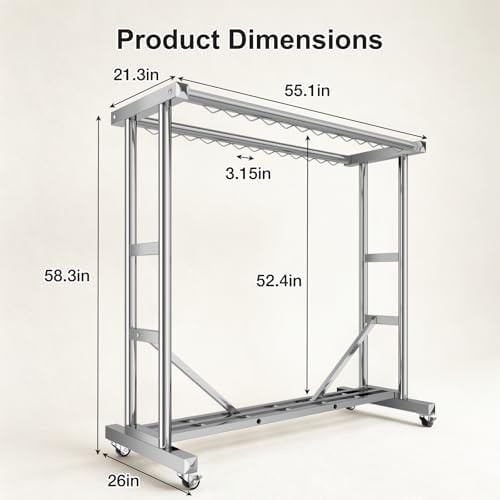 Rolling heavy duty stainless steel rack — photo 3