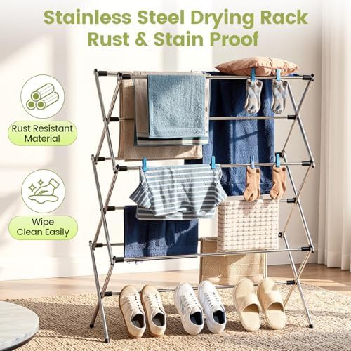 Heavy duty retractable stainless steel rack — photo 5