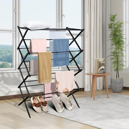 Four tier steel frame clothes airer — photo 4