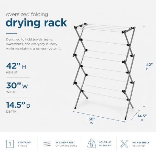 Six tier white accordion laundry rack — photo 5