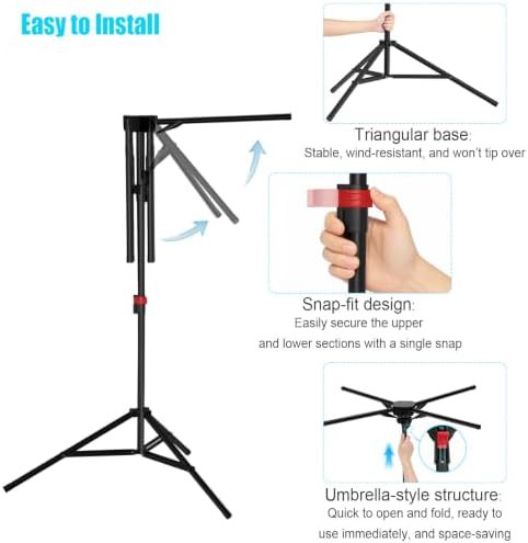 Portable tripod rack with four folding bars — photo 3